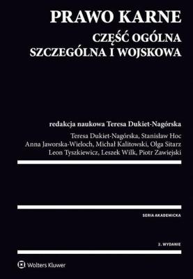 Okładka książki Prawo karne. Część ogólna, szczególna i wojskowa