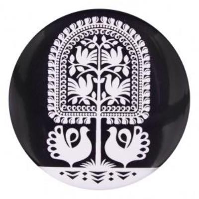 Opakowanie Przypinka duża - leluje kurpiowskie czarne 58 mm