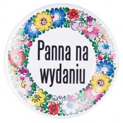 Opakowanie Przypinka duża - Panna na wydaniu opolska 58 mm