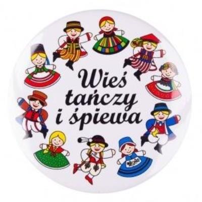 Opakowanie Przypinka duża - Wieś tańczy i śpiewa 58 mm FOLK