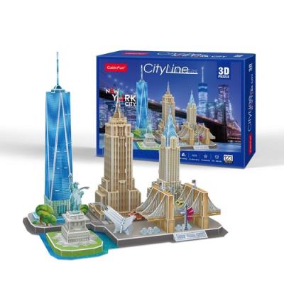 Puzzle 3D City Line New York City 123. Wydawca: Cubic Fun. SmakLiter.pl Opakowanie Puzzle 3D City Line New York City 123