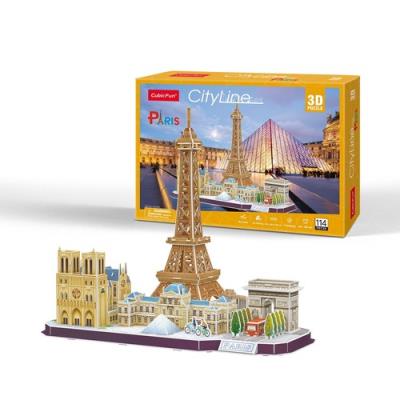 Puzzle 3D City Line Paris 114. Wydawca: Cubic Fun. SmakLiter.pl Opakowanie Puzzle 3D City Line Paris 114