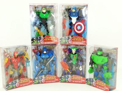 Opakowanie Superbohaterowie, różne rodzaje