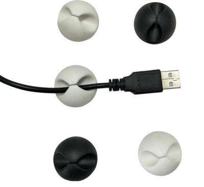 Opakowanie Uchwyt do kabli samoprzylepny biały D.RECT