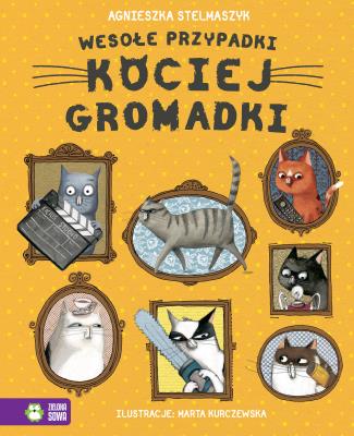 Wesołe przypadki kociej gromadki. Autor: Stelmaszyk Agnieszka, * Marcin Malicki     * Marta Kurczewska. SmakLiter.pl Okładka książki Wesołe przypadki kociej gromadki