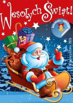 Okładka książki Wesołych świąt! Kolorowanka z naklejkami