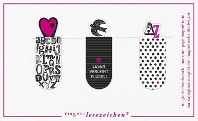 Zakładki magnetyczne - Literki. Wydawca: Moses. SmakLiter.pl Opakowanie Zakładki magnetyczne - Literki