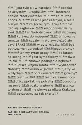 Zapiski z niełatwych czasów. Autor: Orzechowski Krzysztof. SmakLiter.pl Okładka książki Zapiski z niełatwych czasów