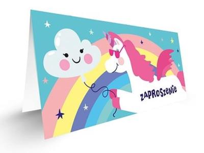 Opakowanie Zaproszenie - Jednorożec (5szt.)