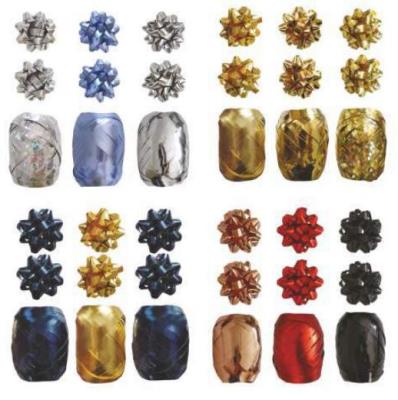 Opakowanie Zestaw do pakowania mix kolorów rozetki + wstążki