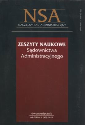 Zeszyty Naukowe Sądownictwa administracyjnego 1/2012 + Skorowidz 2011. Wydawca: LexisNexis. SmakLiter.pl Opakowanie Zeszyty Naukowe Sądownictwa administracyjnego 1/2012 + Skorowidz 2011