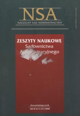 Zeszyty Naukowe Sądownictwa Administracyjnego  2008/02. Wydawca: LexisNexis. SmakLiter.pl Opakowanie Zeszyty Naukowe Sądownictwa Administracyjnego  2008/02