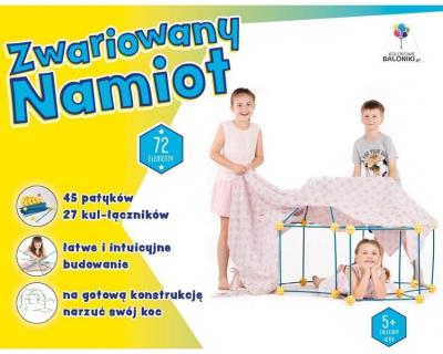 Zwariowany namiot. Wydawca: Kolorowe Baloniki. SmakLiter.pl Opakowanie Zwariowany namiot