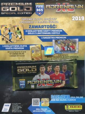Adrenalyn XL FIFA 365 2019 Premium Gold. Wydawca: Panini. SmakLiter.pl Opakowanie Adrenalyn XL FIFA 365 2019 Premium Gold