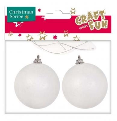 Opakowanie Bombka styropianowa z zawieszką 80mm 2el