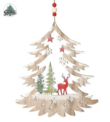 Opakowanie Drewiana ozdoba 28x24 cm