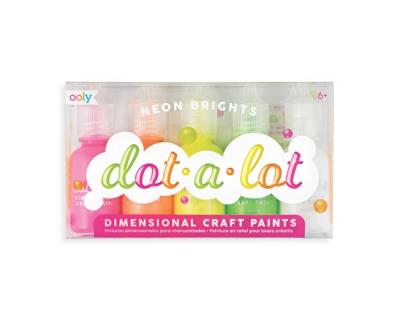 Opakowanie Farby kropkowe neonowe 5 farb