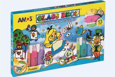 Opakowanie Farby witrażowe 13 kolorów AMOS