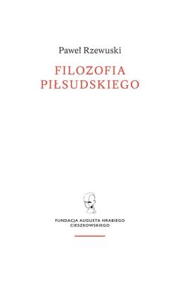 Okładka książki Filozofia Piłsudskiego