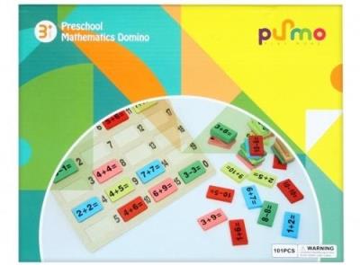 Gra matematyczne domino drewniana. Wydawca: Mega Creative. SmakLiter.pl Opakowanie Gra matematyczne domino drewniana