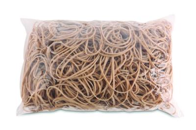 Opakowanie Gumki recepturki średnica 80mm 1000g zgrzewka naturalne Office Produsts