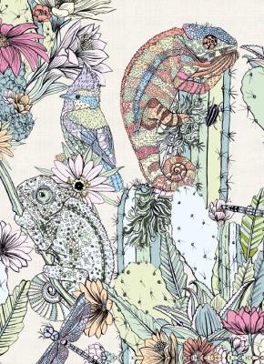 Opakowanie Karnet B6 z kopertą Cactus Chameleons