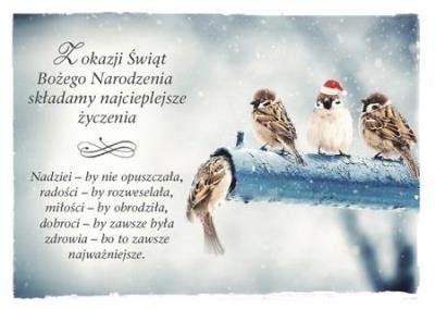 Opakowanie Kartka Boże Narodzenie 1 - Nadziei- by nie opuszczała 4444