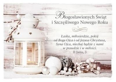Opakowanie Kartka Boże Narodzenie 3 - Łaska, miłosierdzie, pokój 4446