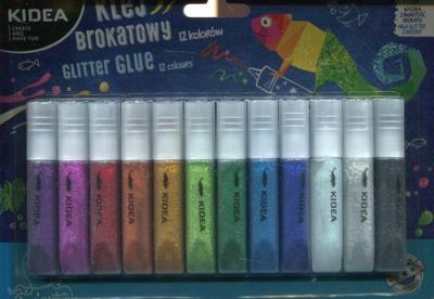 Opakowanie Kidea Klej brokatowy 6ml 12 kolorów