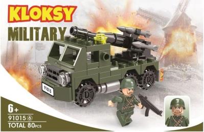Opakowanie Klocki Kloksy Armia wyrzutnia rakiet 80 elementów