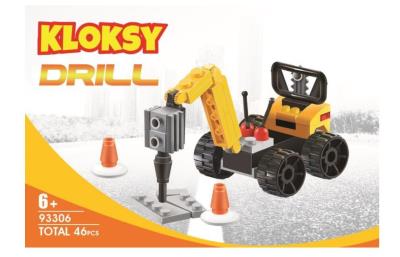 Opakowanie Klocki Kloksy Maszyny budowlane wiertnica 56 el.