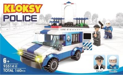 Opakowanie Klocki Kloksy Policja więźniarka 160 elementów
