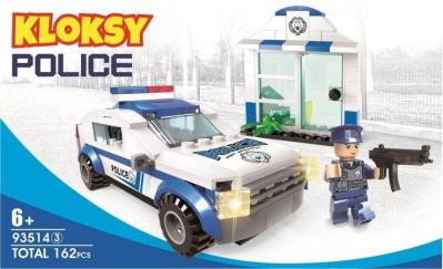 Opakowanie Klocki Kloksy Policja wóz patrolowy 162 elementy