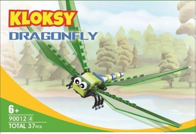 Opakowanie Klocki Kloksy Zwierzęta ważka 37 elementów