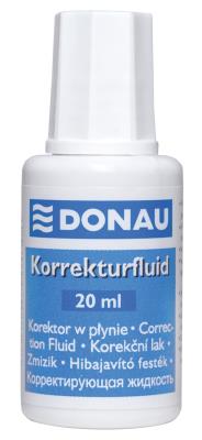 Opakowanie KOREKTOR W PŁYNIE DONAU Z PĘDZELKIEM NA BLISTRZE, 20ML
