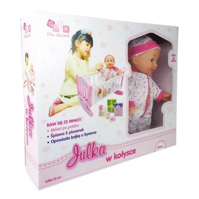 Opakowanie Lalka Julka mówiąca w kołysce