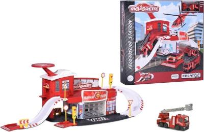 Opakowanie Majorette Creatix Remiza strażacka + 1 auto