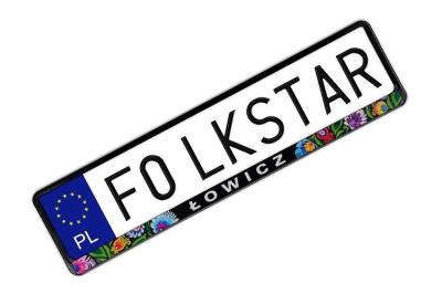 Opakowanie Nakładka na tablicę rejestracyjną - Łowicz czarna