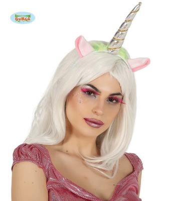 Opakowanie Opaska Jednorożca srebrny róg z uszami