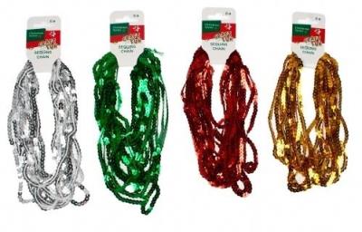 Opakowanie Ozdoba dekoracyjna taśma z cekinami 6m