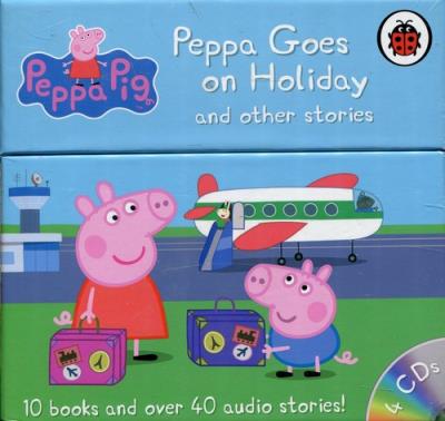 Opakowanie Peppa Box of Audio & Books Peppa Goes on Holiday and other stories