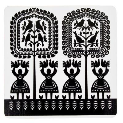 Opakowanie Podkładka drewniana - kurpiowska białe tło