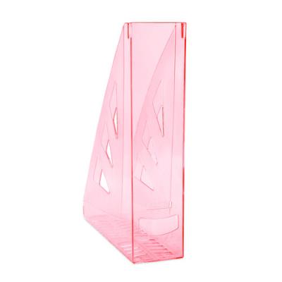 Opakowanie Pojemnik na dokumenty ażurowy A4 transparentny czerwony Office Products