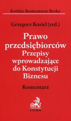 Opakowanie Prawo przedsiębiorców Przepisy wprowadzające do Konstytucji Biznesu