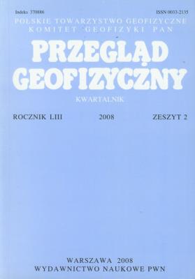Opakowanie Przegląd Geofizyczny Kwartalnik Rocznik LIII 2008