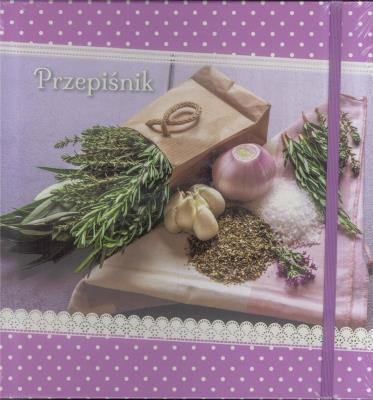 Okładka książki Przepiśnik Fiolet białe kropki