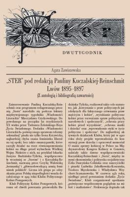 Okładka książki Ster pod redakcją Pauliny Kuczalskiej-Reinschmit' Lwów 1895-1897