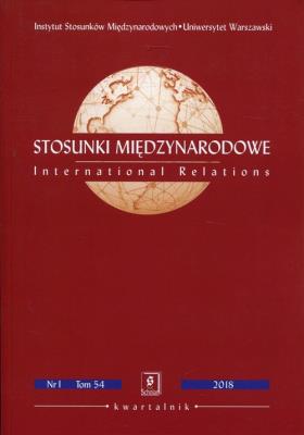 Opakowanie Stosunki Międzynarodowe nr 1 Tom 54 2018