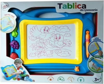 Opakowanie Tablica ze znikopisem z podstawką i magnesami niebieska