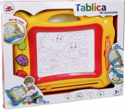 Opakowanie Tablica ze znikopisem z podstawką i magnesami żółta